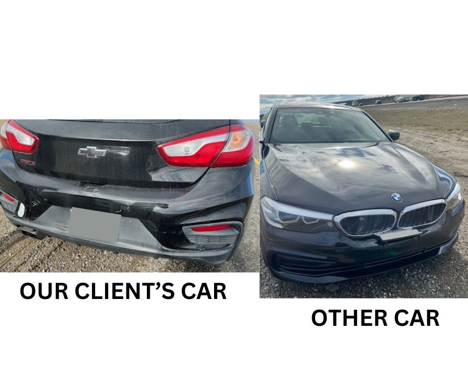 Our client's car VS other car
